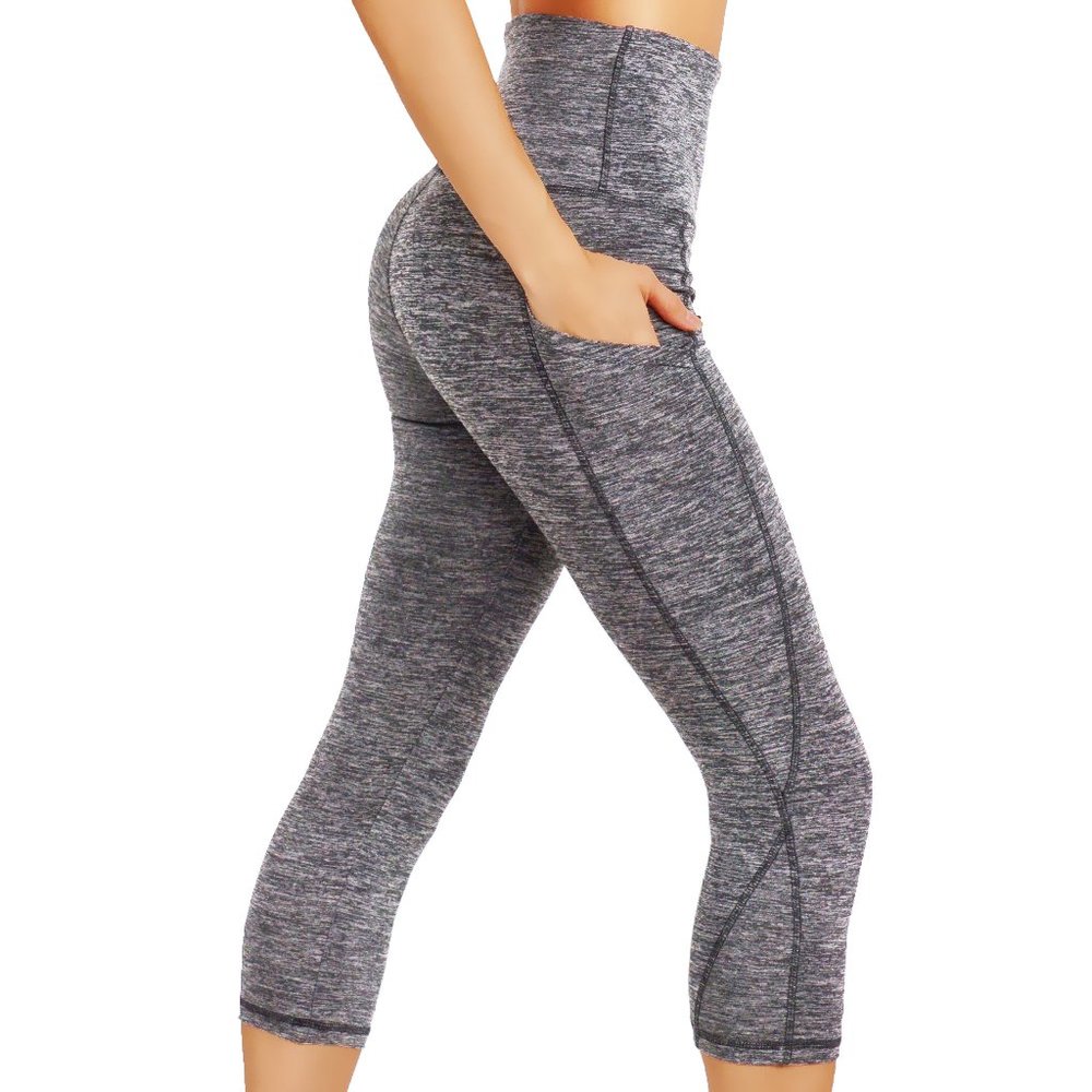 5pcs Capri Leggings With Pockets Power Flex Dry-Fit